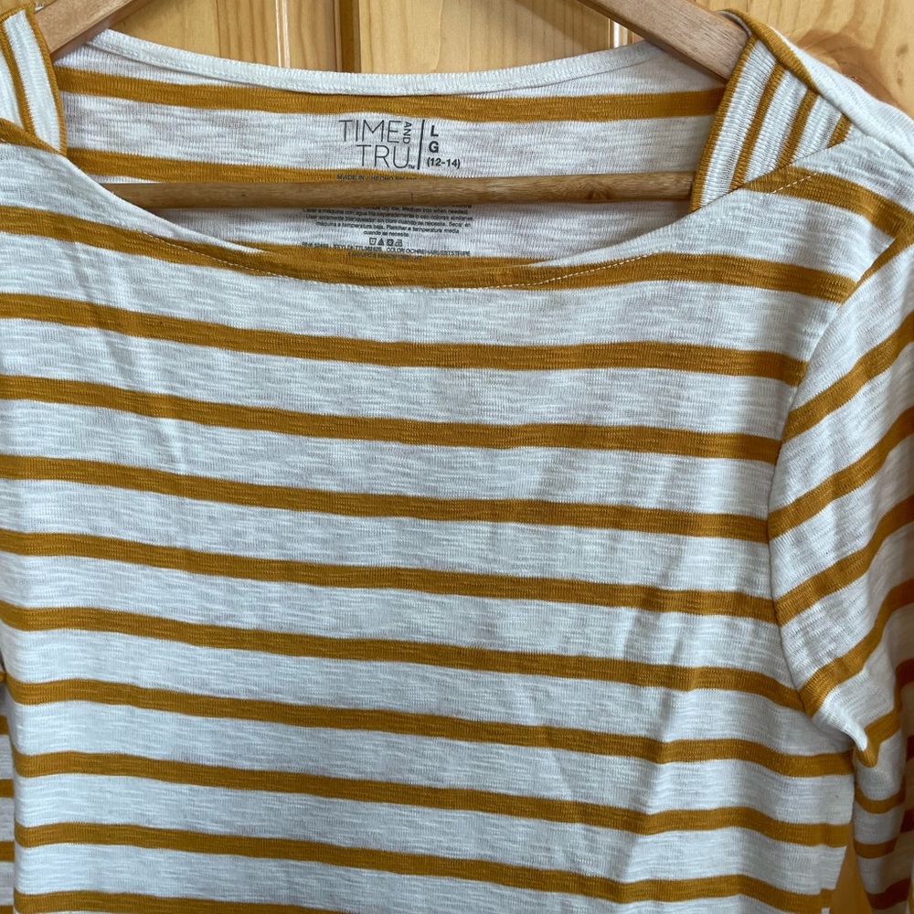 🔥 3/4 Sleeve Striped Top 3/$25 Sale